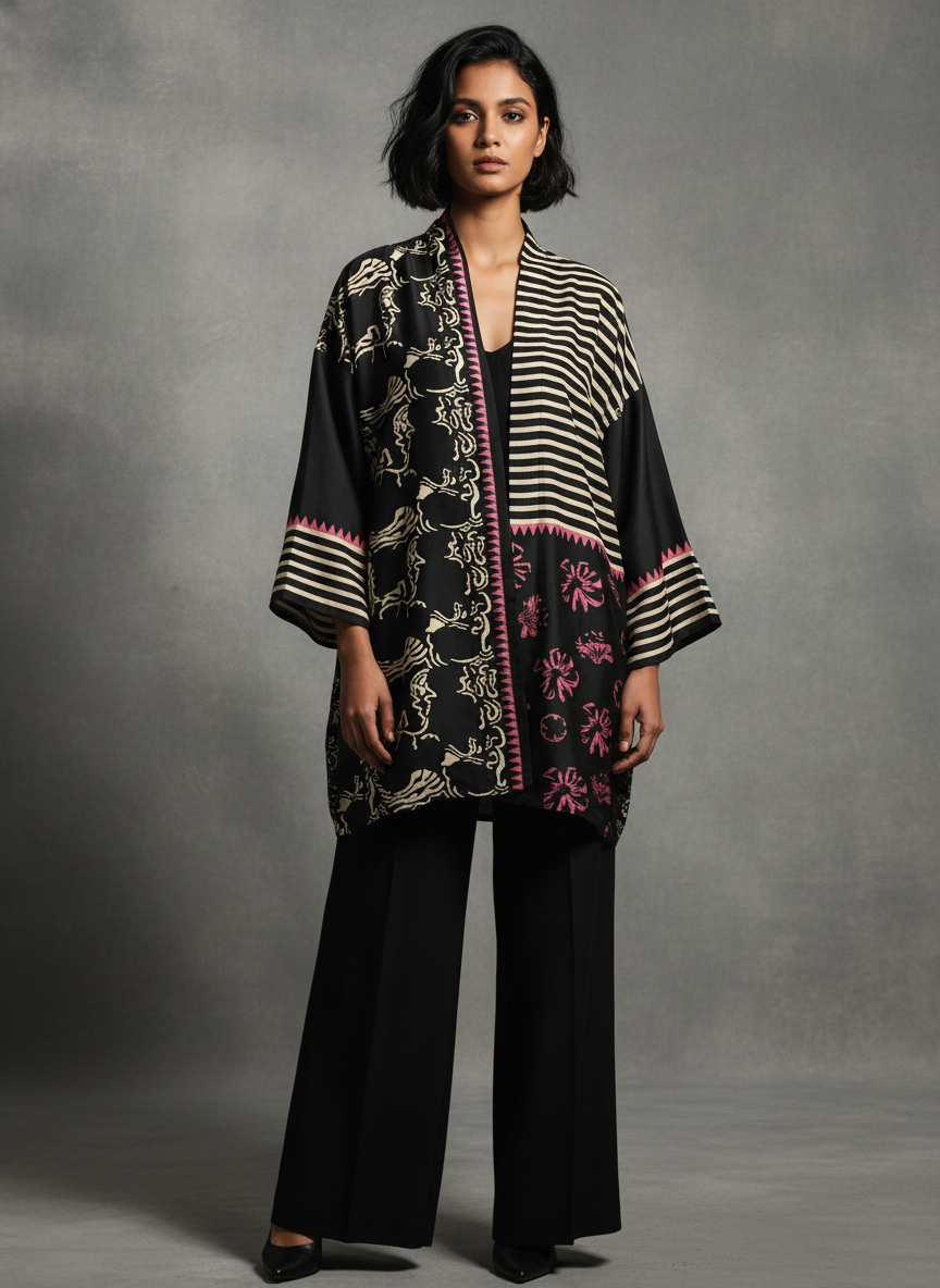 Semi Stitched Chanderi Casual kurta