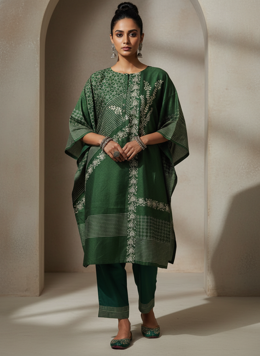 Semi Stitched Chanderi Casual kurta
