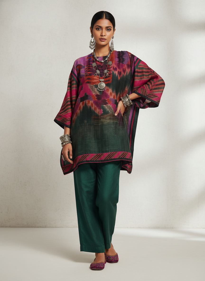 Semi Stitched linen kota Short Tunic
