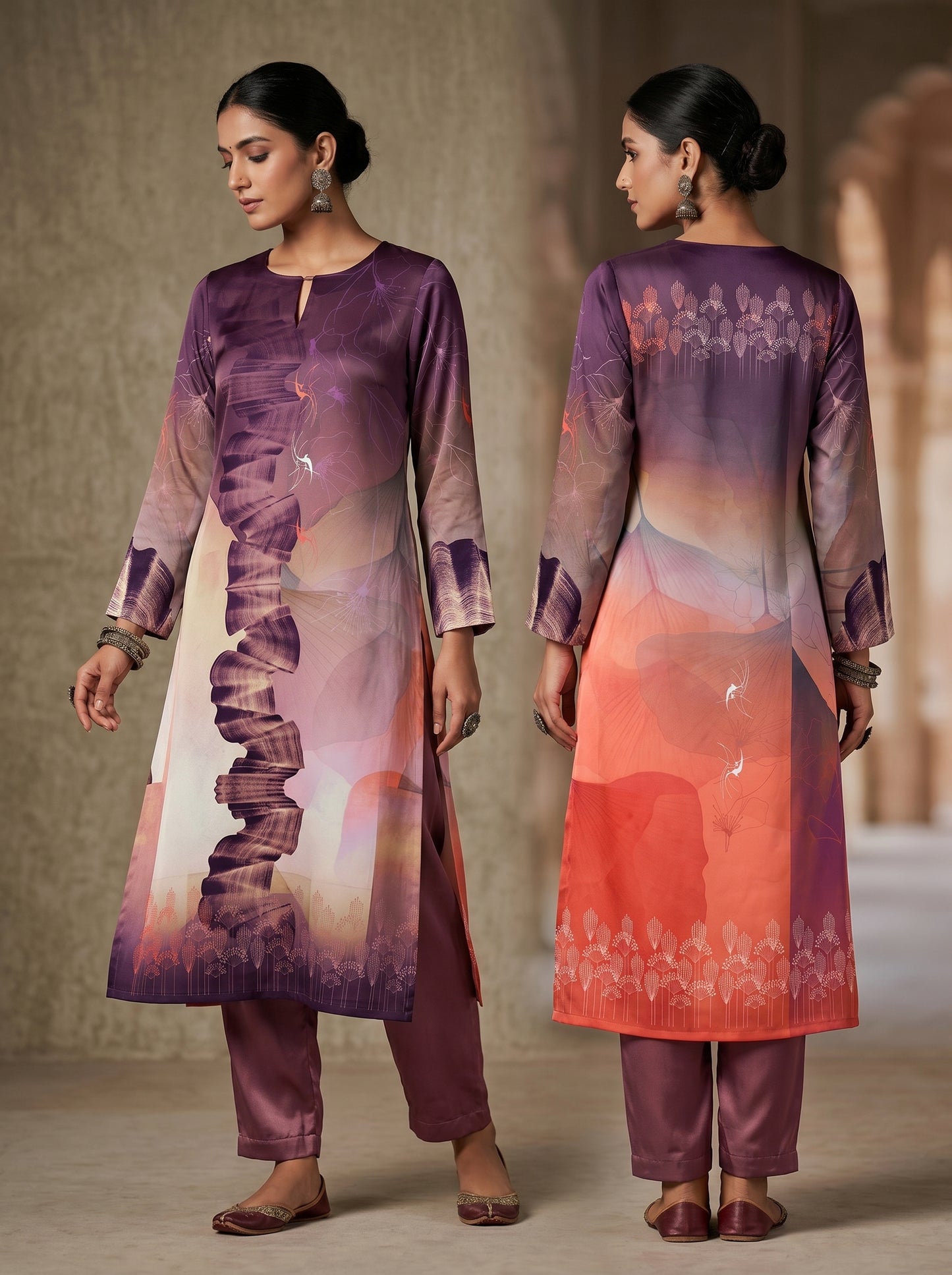 Semi Stitched Chanderi Casual kurta