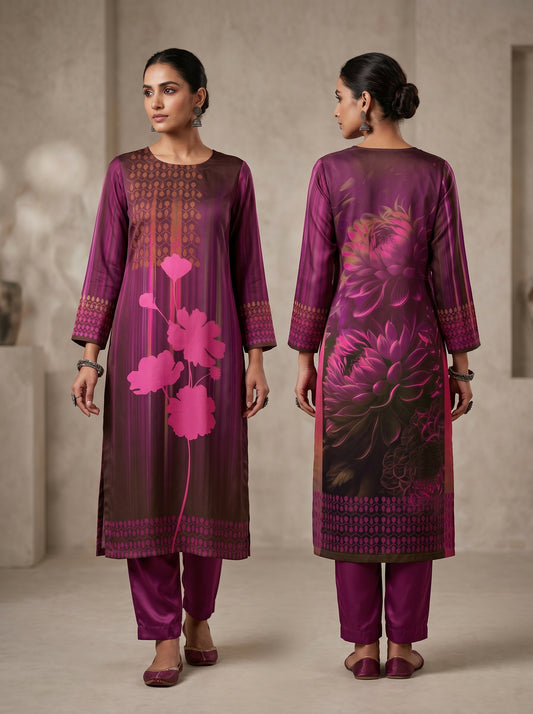 Semi Stitched Chanderi Casual kurta