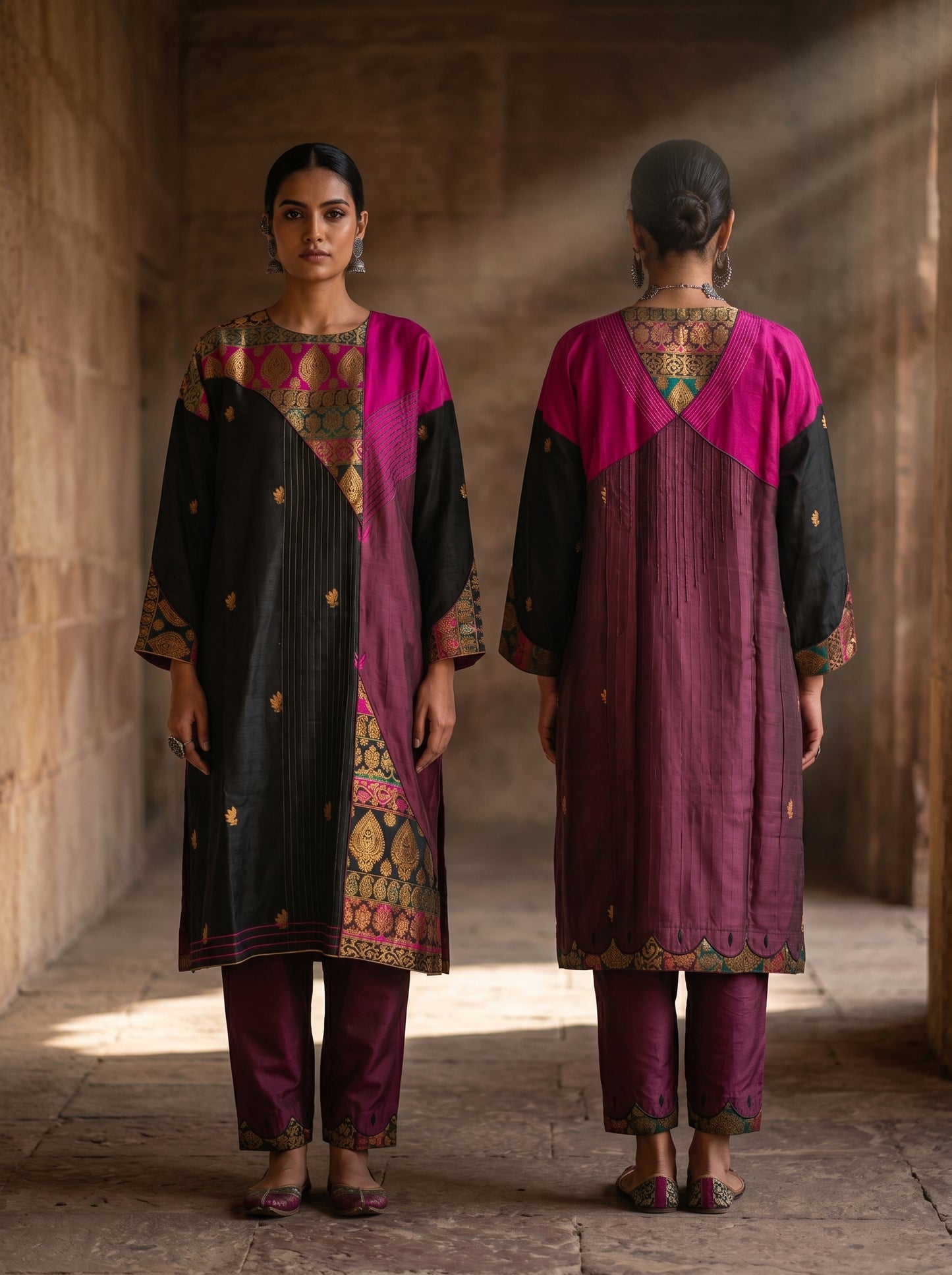 Semi Stitched Chanderi Casual kurta