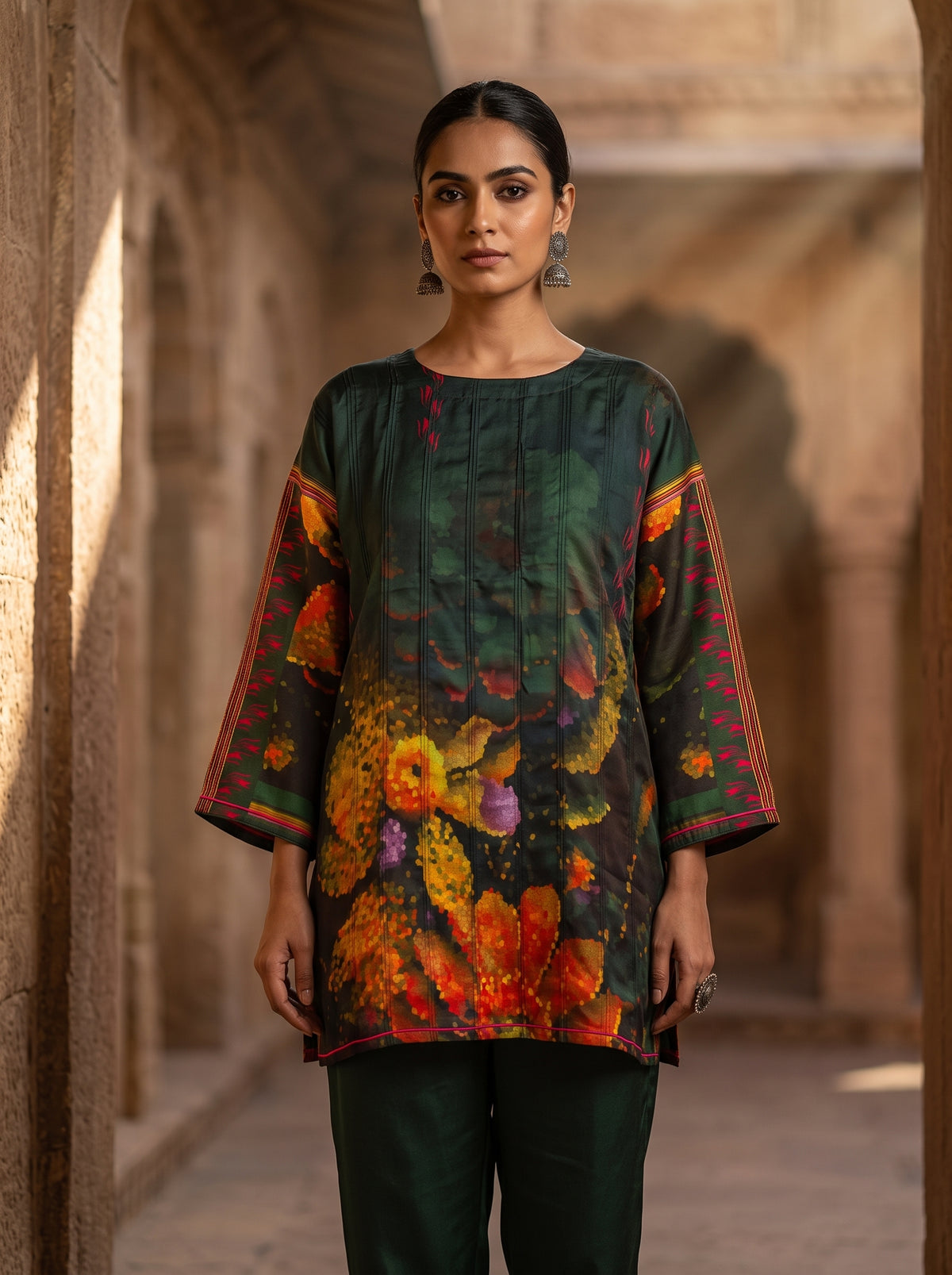 SemiStitched Printed Cotton Modal Tunic