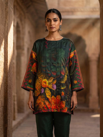 SemiStitched Printed Cotton Modal Tunic