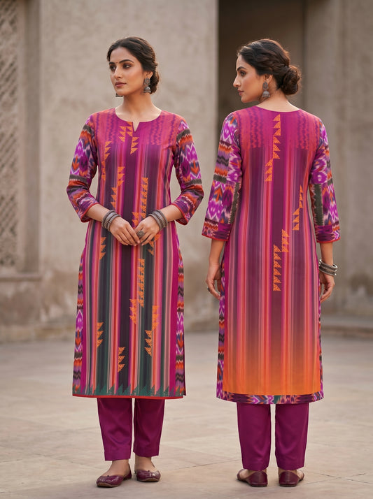 Semi Stitched Chanderi Casual kurta