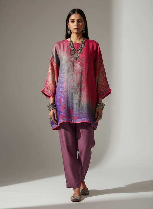 Semi Stitched linen kota Short Tunic