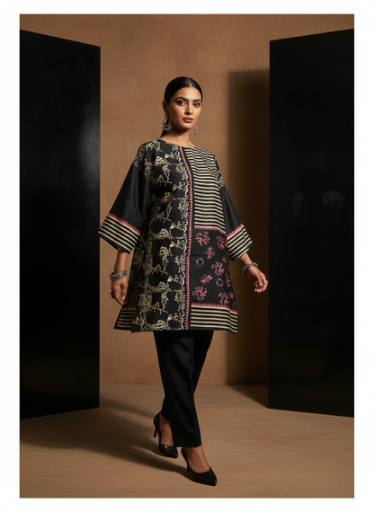 Semi Stitched Chanderi Casual kurta