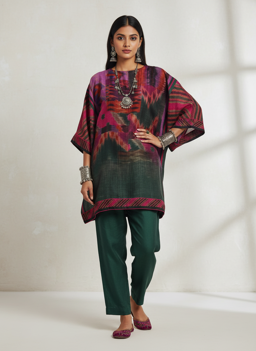 Semi Stitched linen kota Short Tunic