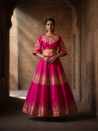 Semi stitched Formal Skirtset