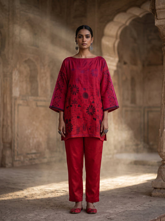 SemiStitched Printed Cotton Modal Tunic