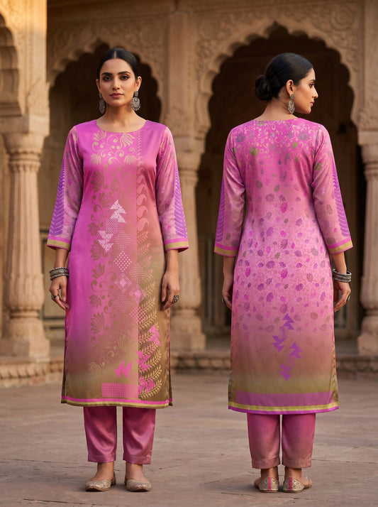 Semi Stitched Chanderi Casual kurta