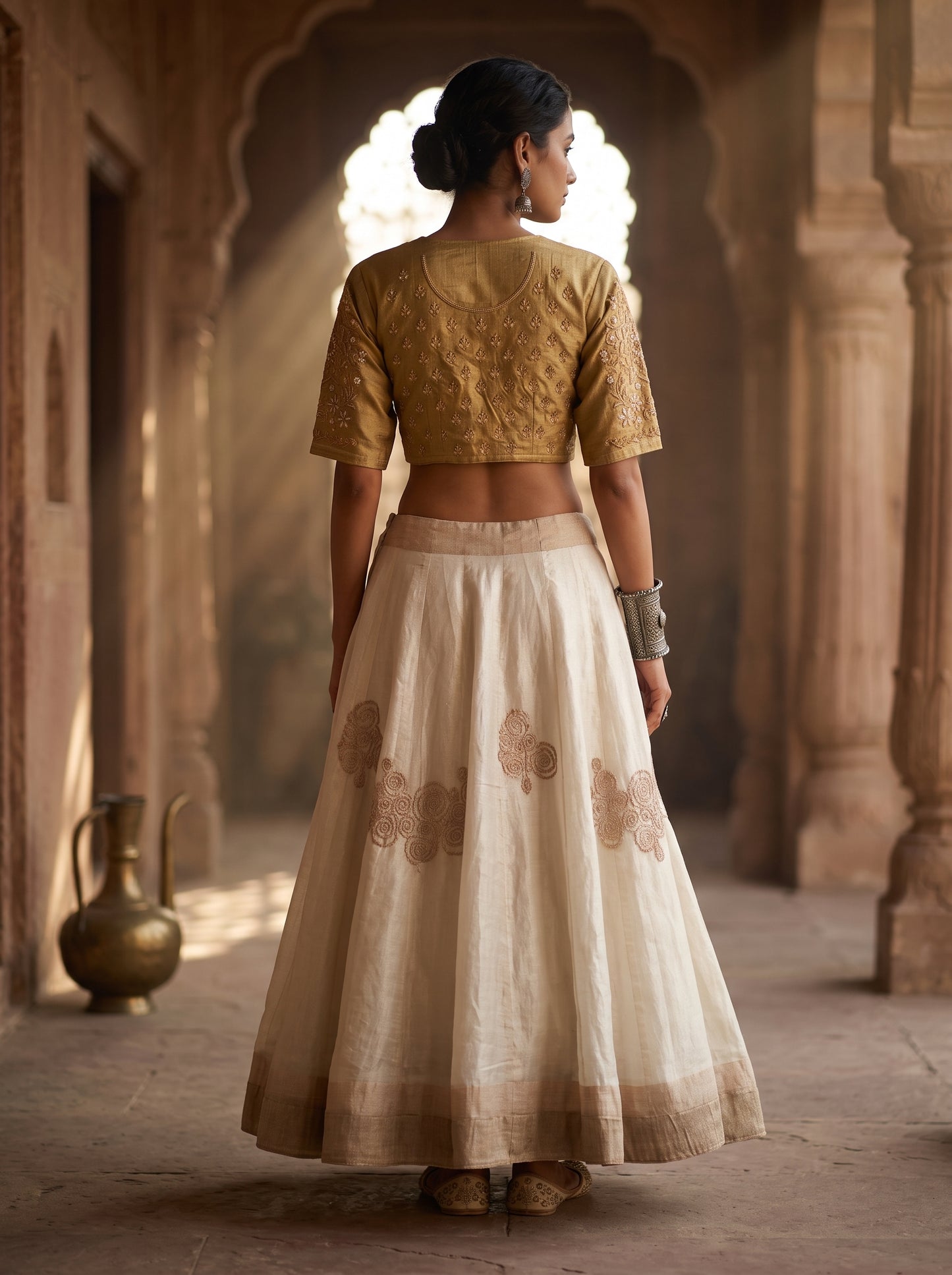Semi stitched Formal Skirtset
