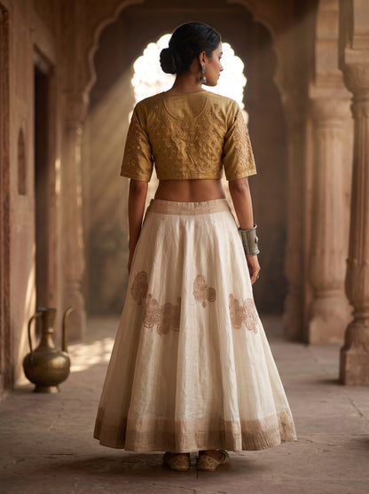 Semi stitched Formal Skirtset