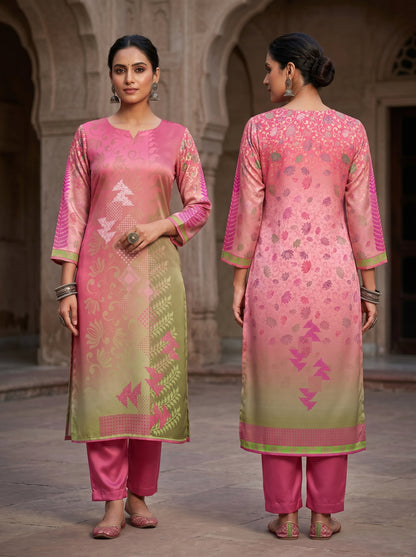 Semi Stitched Chanderi Casual kurta