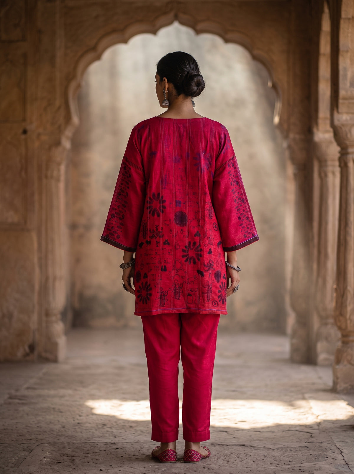 Semi Stitched linen kota Short Tunic