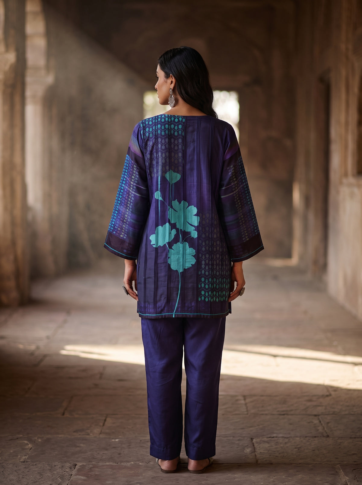 Semi Stitched printed chanderi Tunic