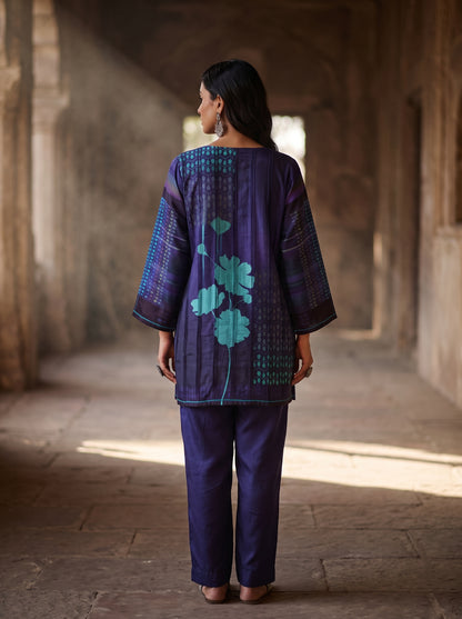 Semi Stitched printed chanderi Tunic