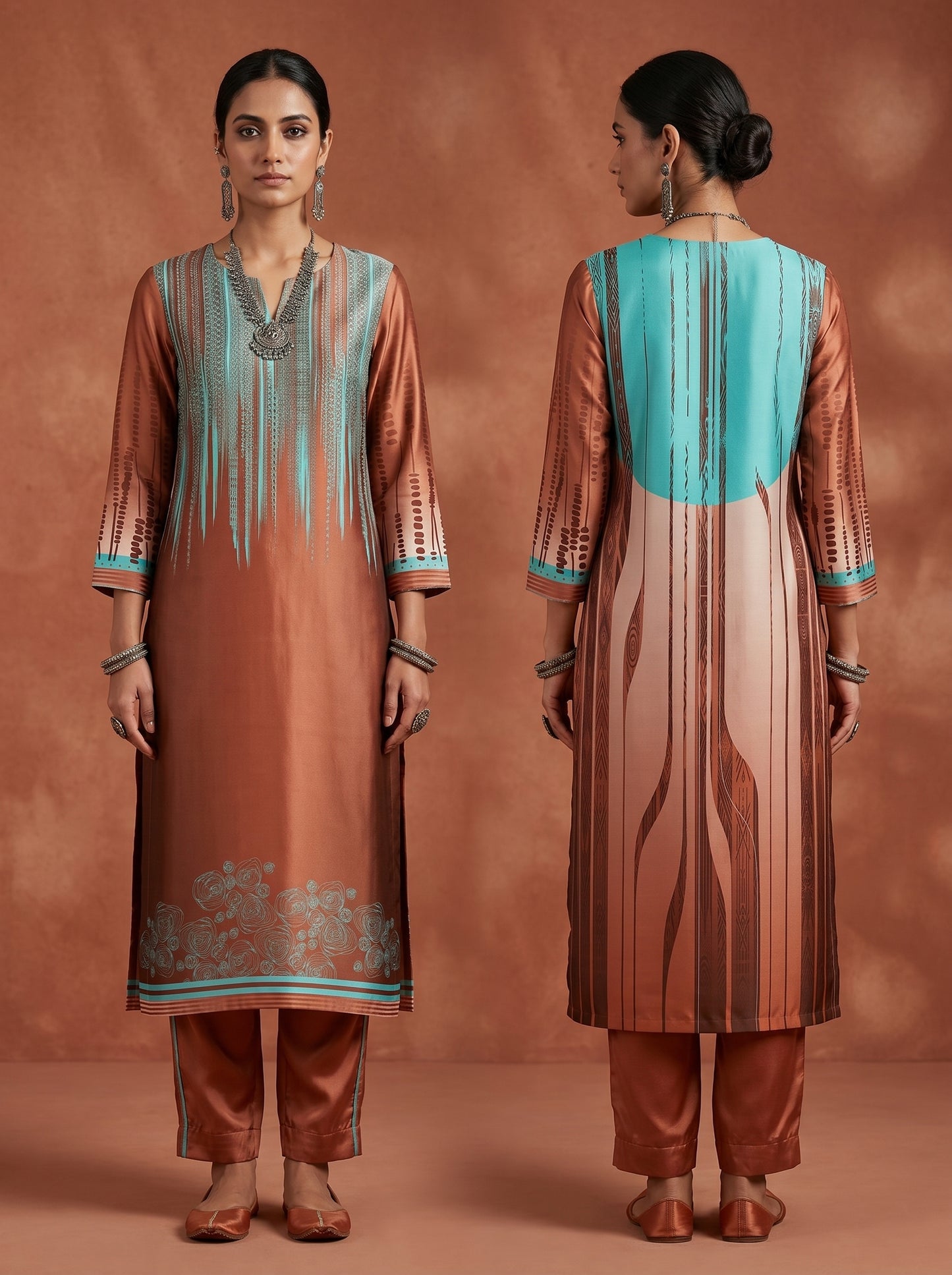 Semi Stitched Chanderi Casual kurta