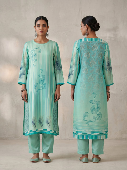 Semi Stitched Chanderi Casual kurta