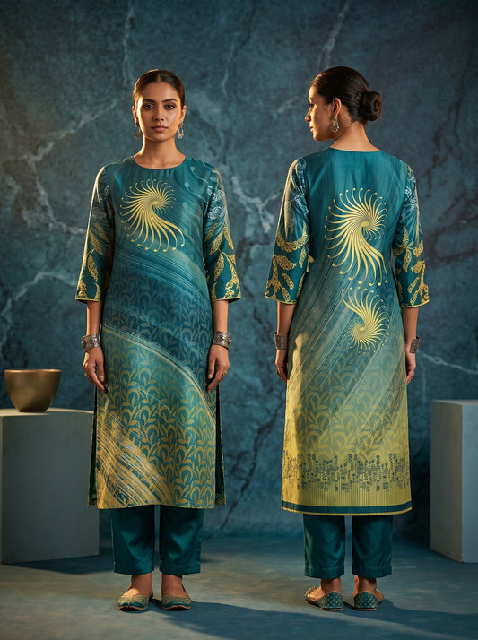 Semi Stitched Chanderi Casual kurta