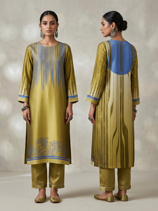 Semi Stitched Chanderi Casual kurta