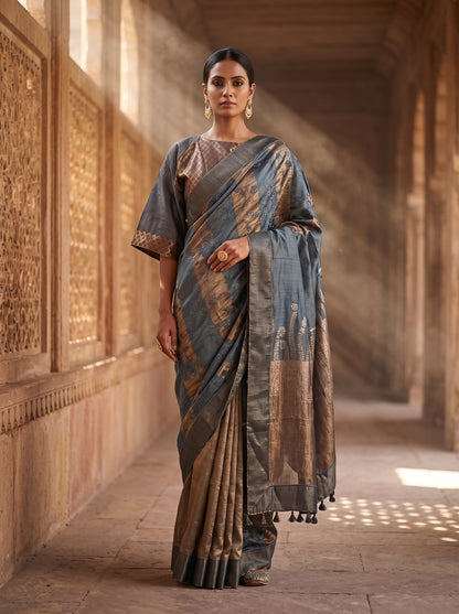 Formal Chanderi gota marodi embroidered Saree