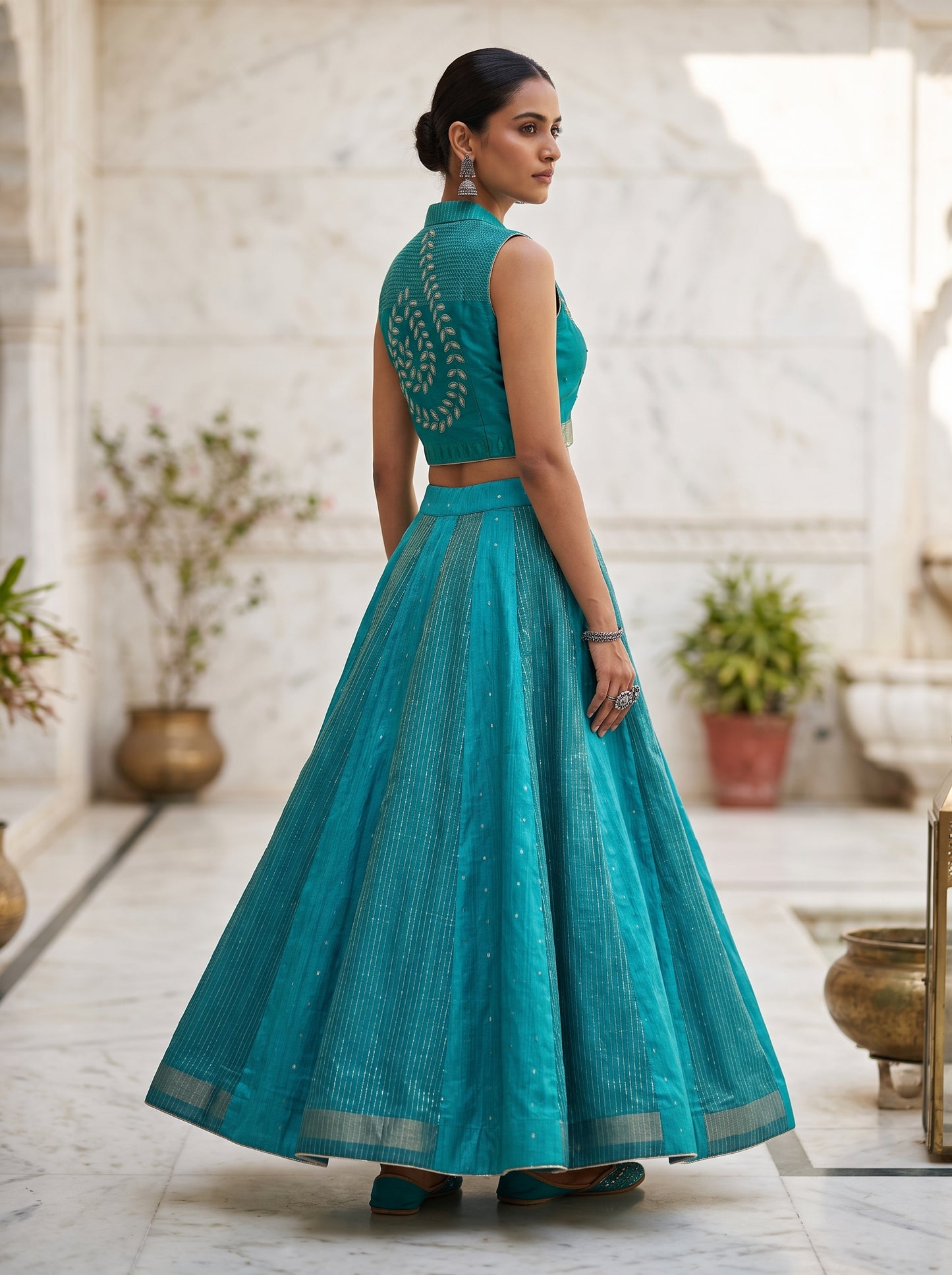 Semi stitched Formal Skirtset