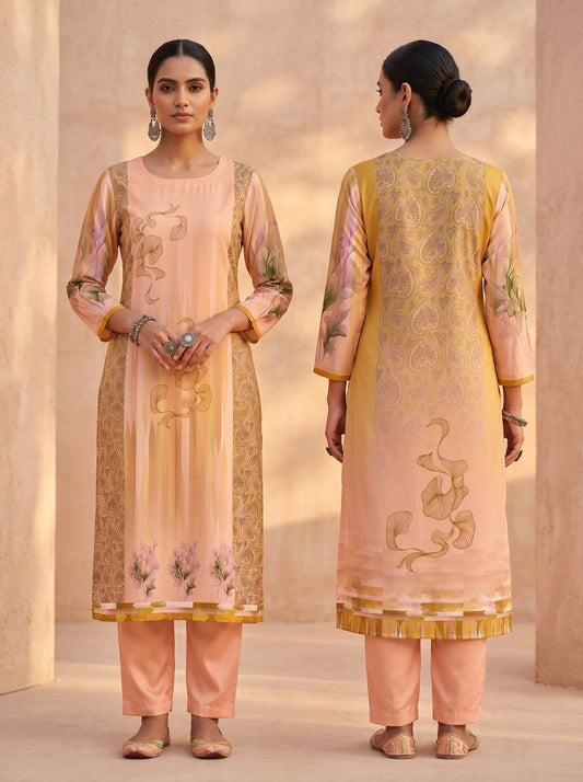 Semi Stitched Chanderi Casual kurta