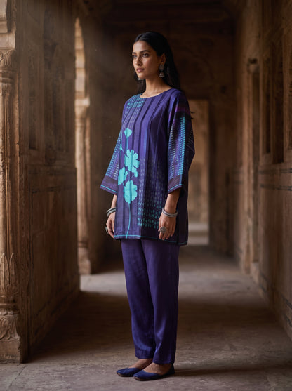 Semi Stitched printed chanderi Tunic
