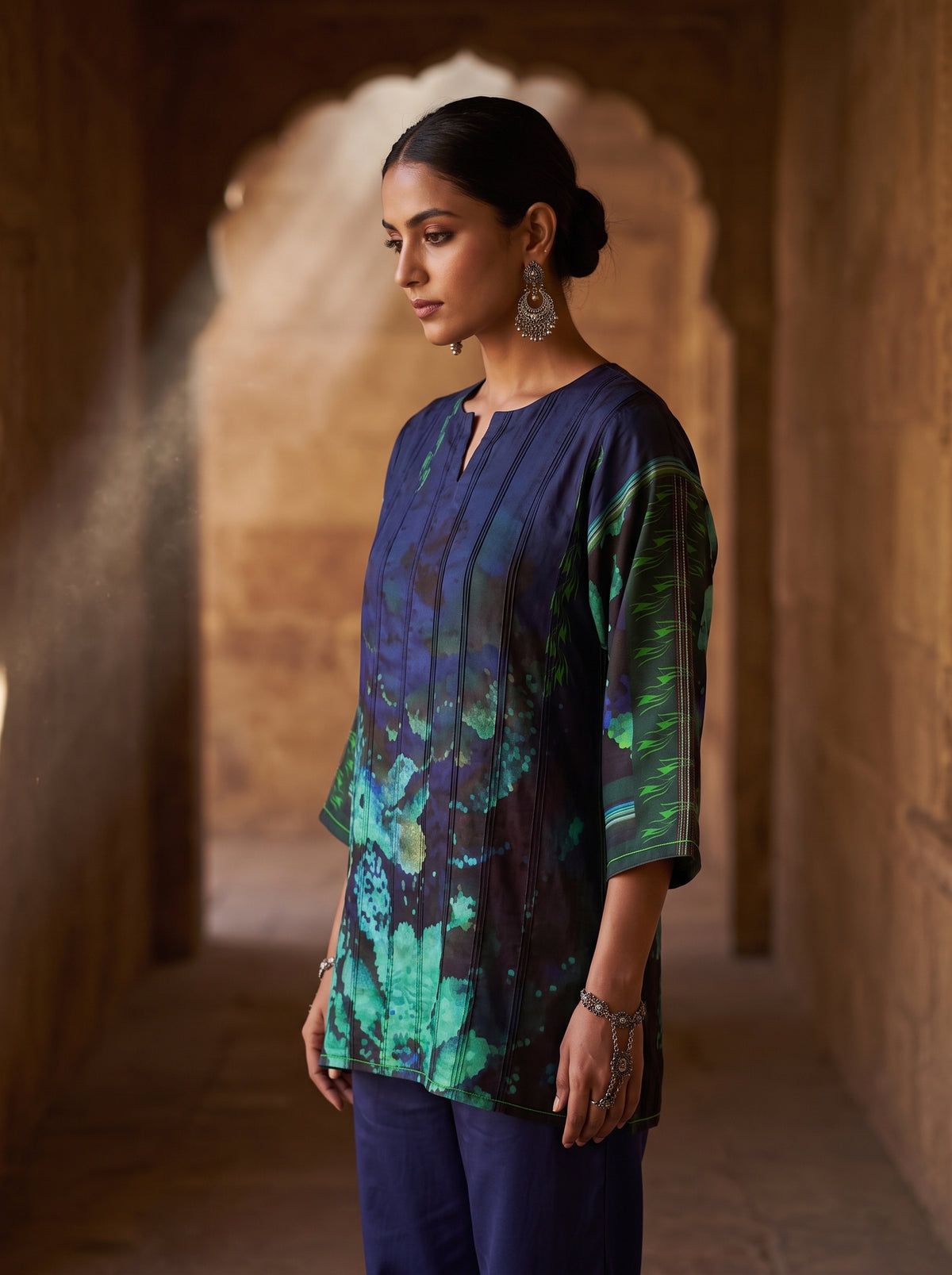 SemiStitched Printed Cotton Modal Tunic