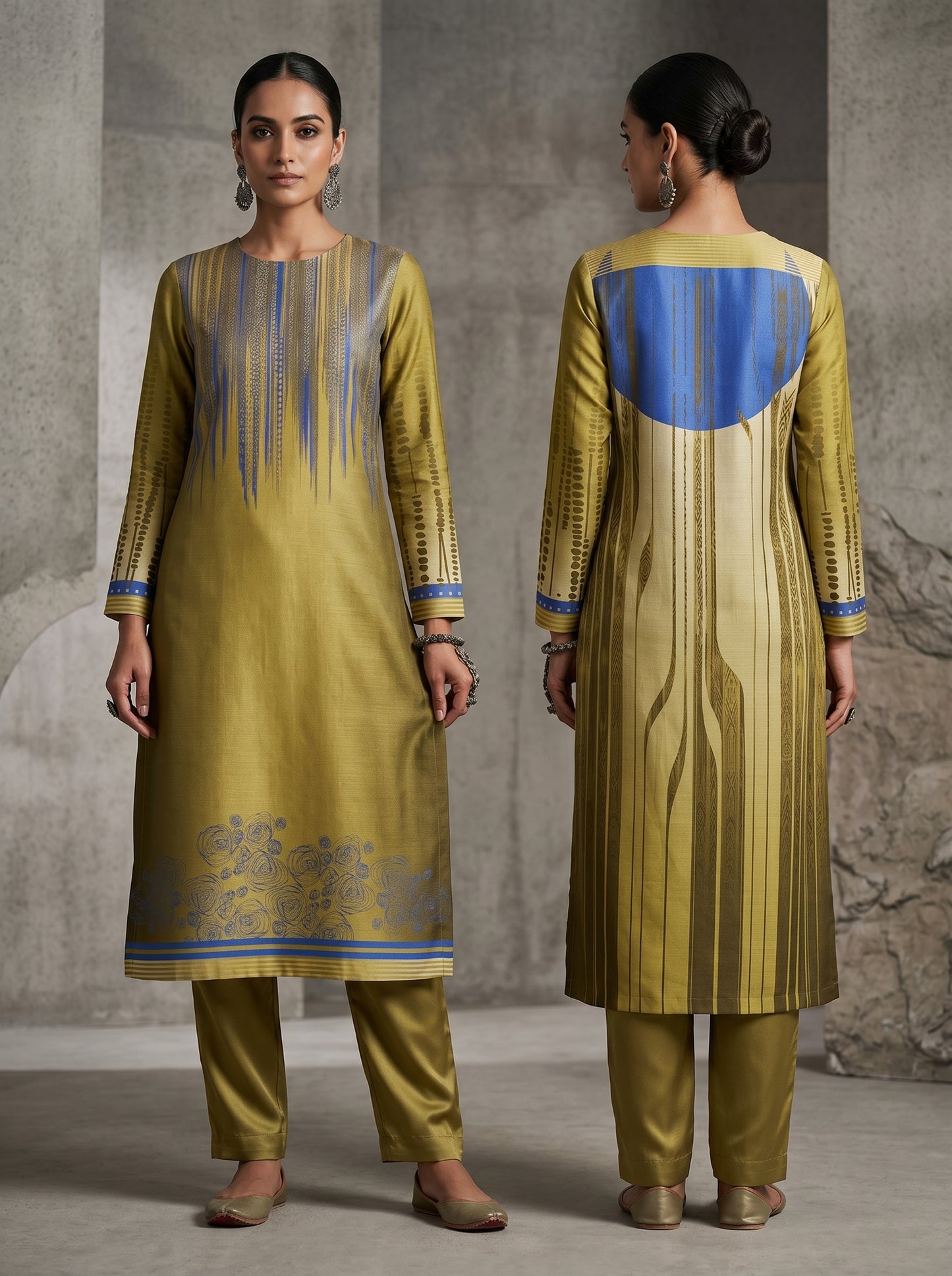 Semi Stitched Chanderi Casual kurta