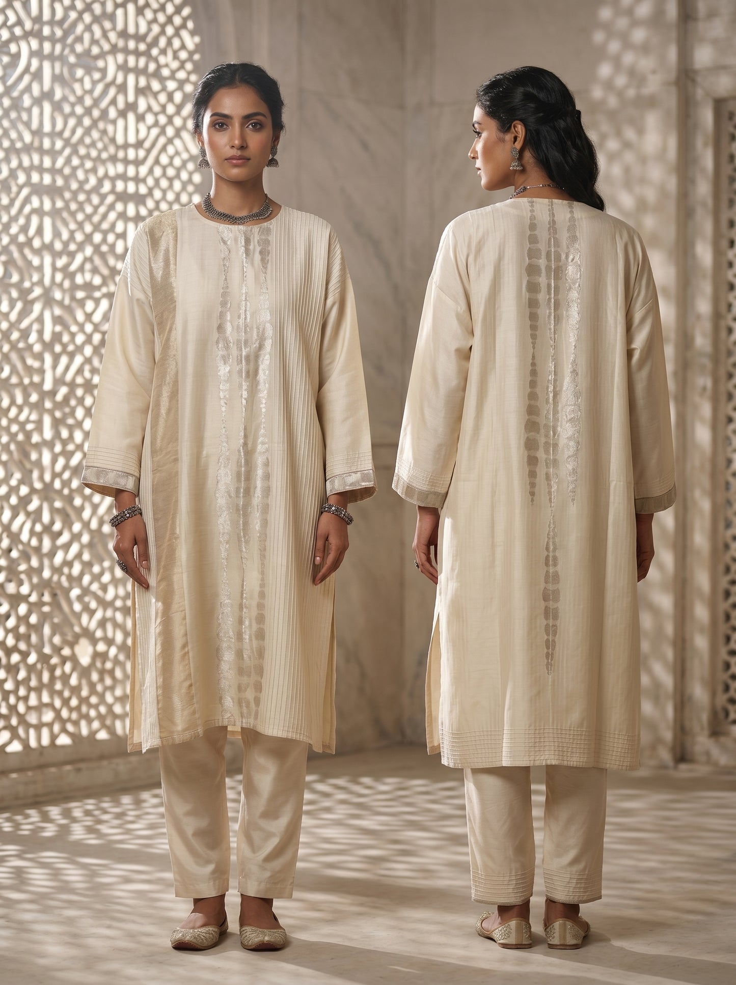 Semi Stitched Chanderi Casual kurta
