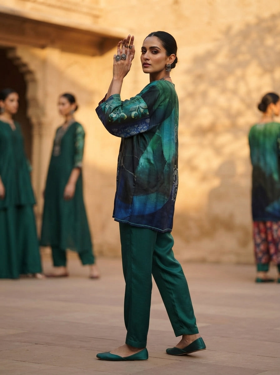 SemiStitched Printed Cotton Modal Tunic