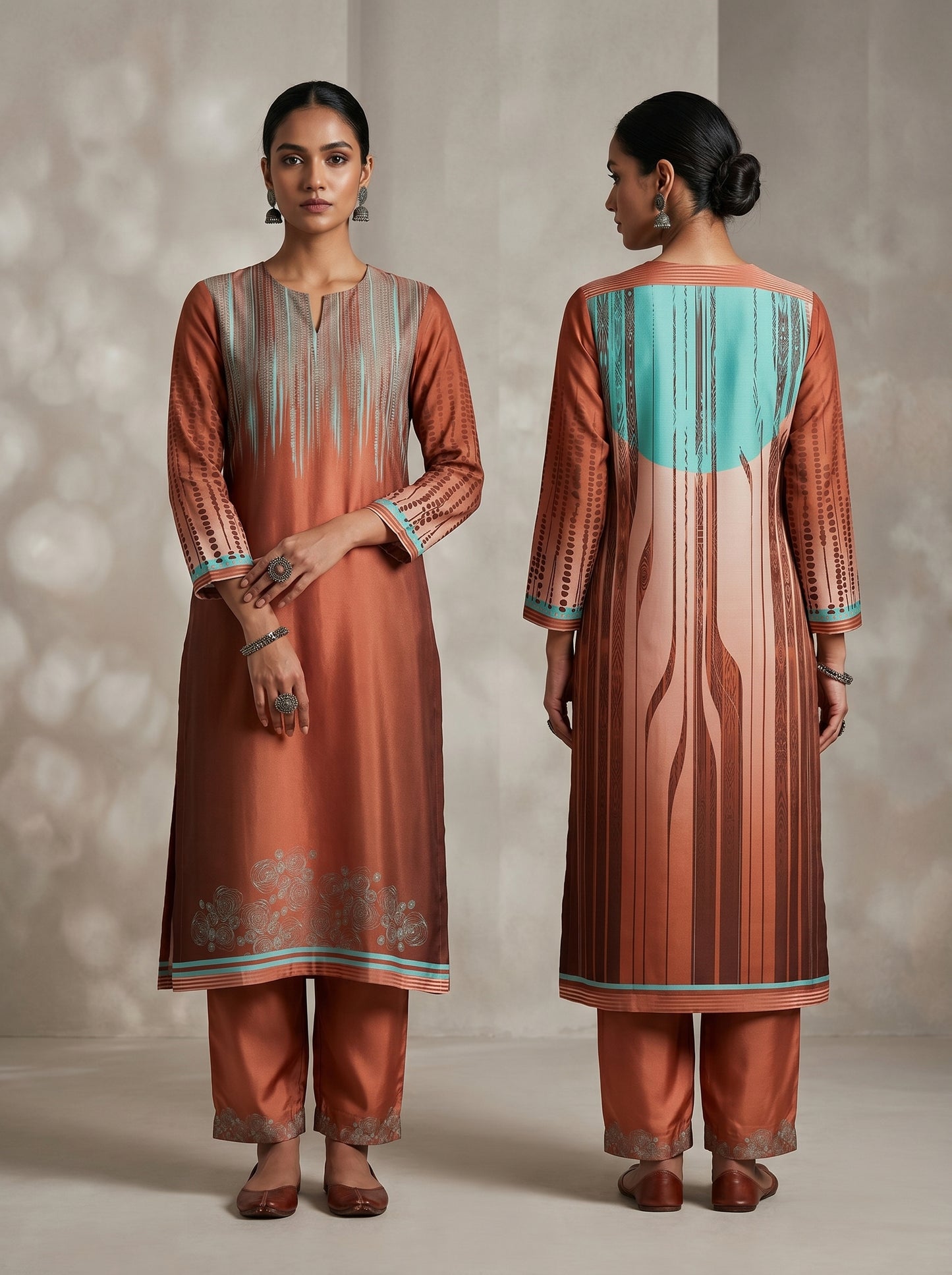 Semi Stitched Chanderi Casual kurta