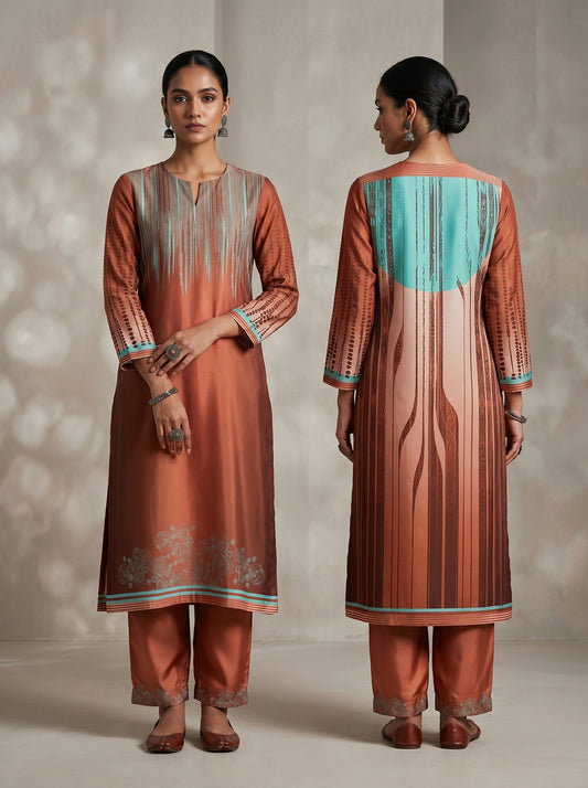 Semi Stitched Chanderi Casual kurta