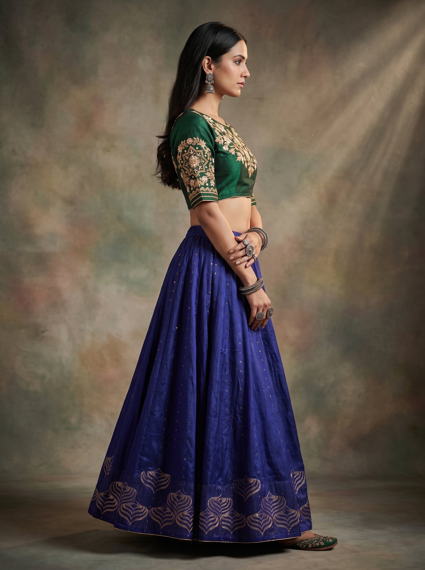 Semi stitched Formal Skirtset