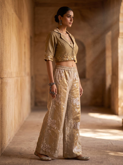 Indowestern chanderi formal coordset