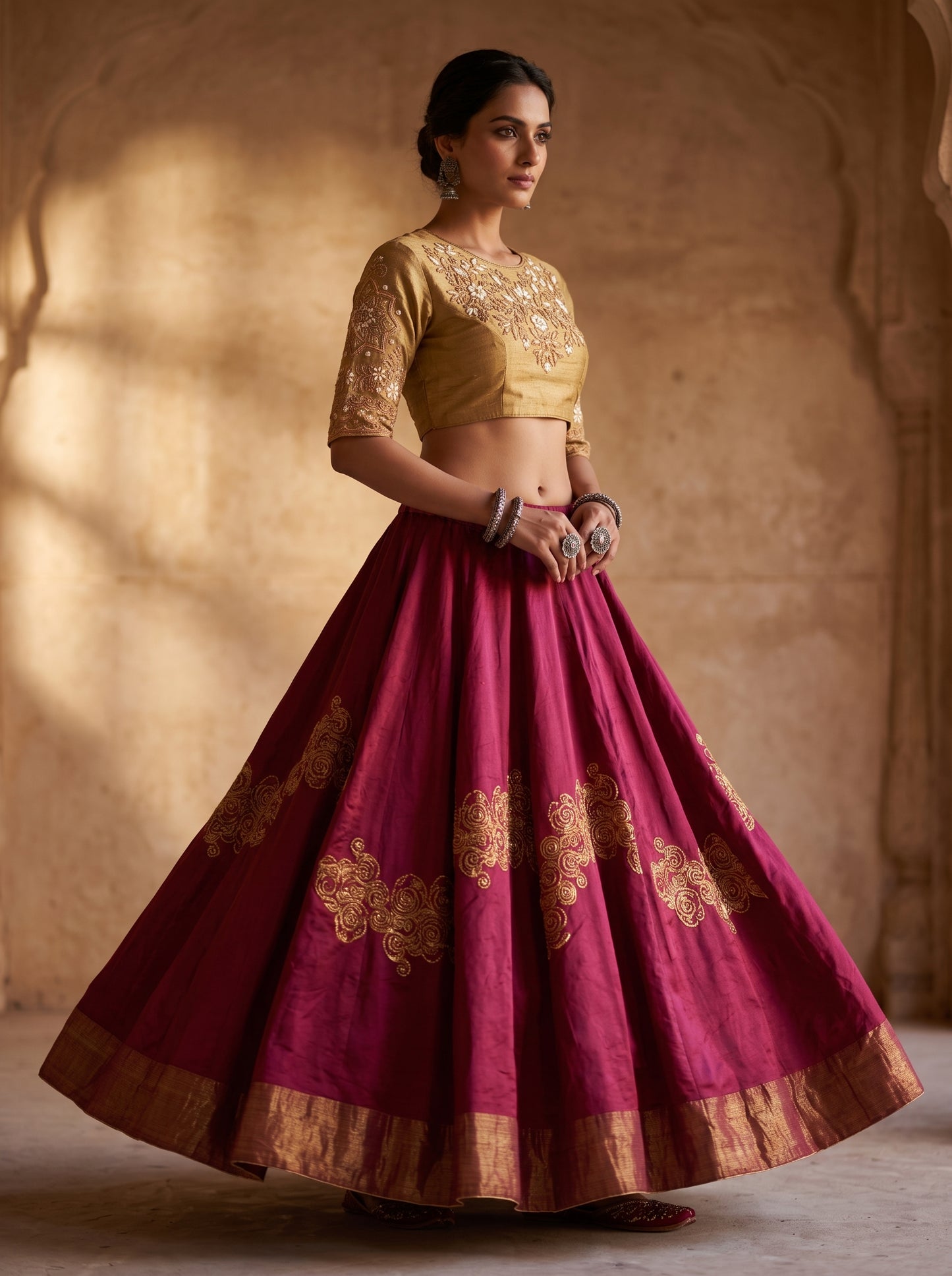 Semi stitched Formal Skirtset