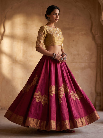 Semi stitched Formal Skirtset