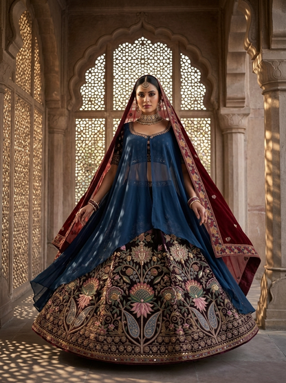 Formal embroidered Lehnga
