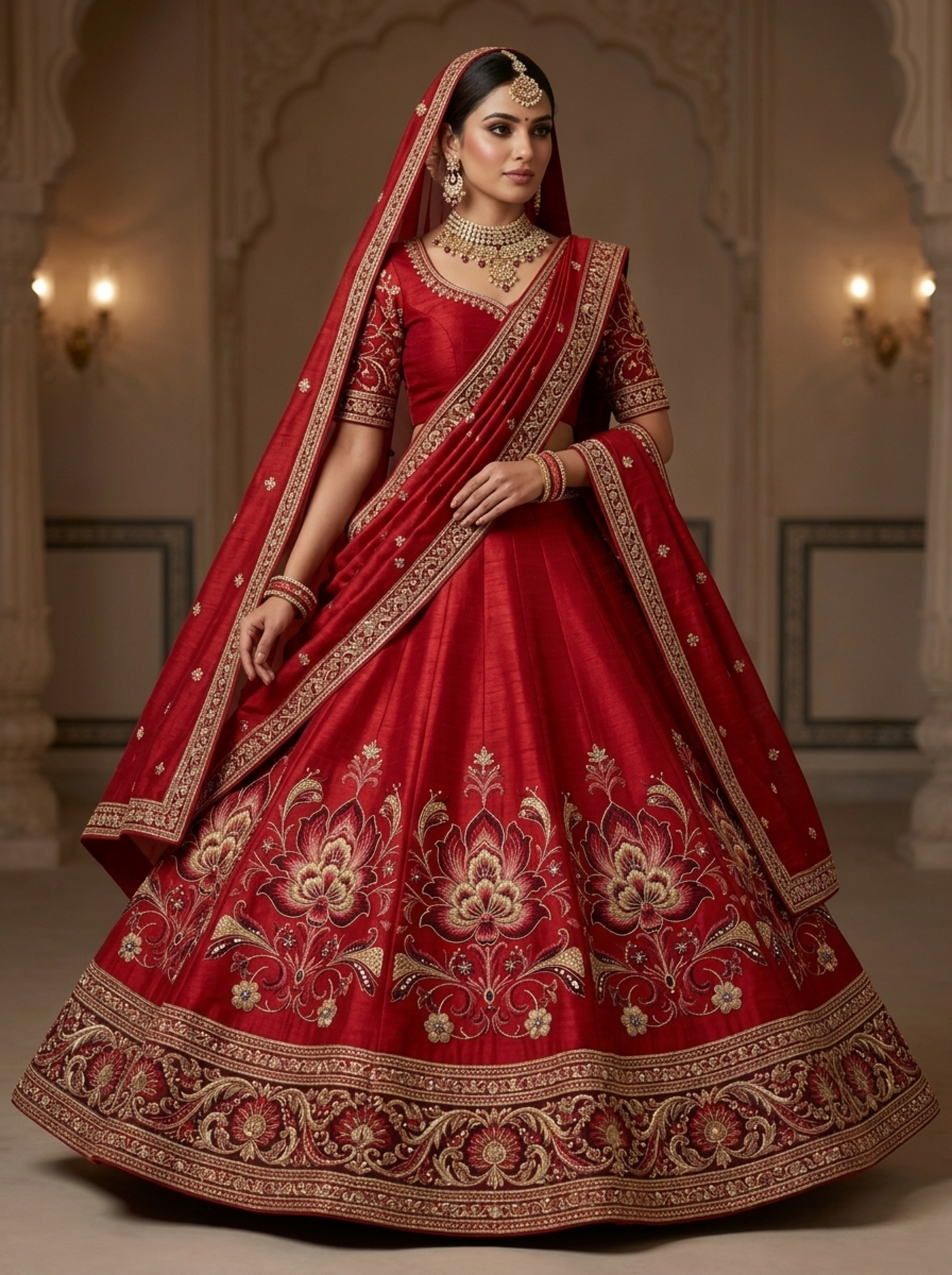 Formal embroidered Lehnga