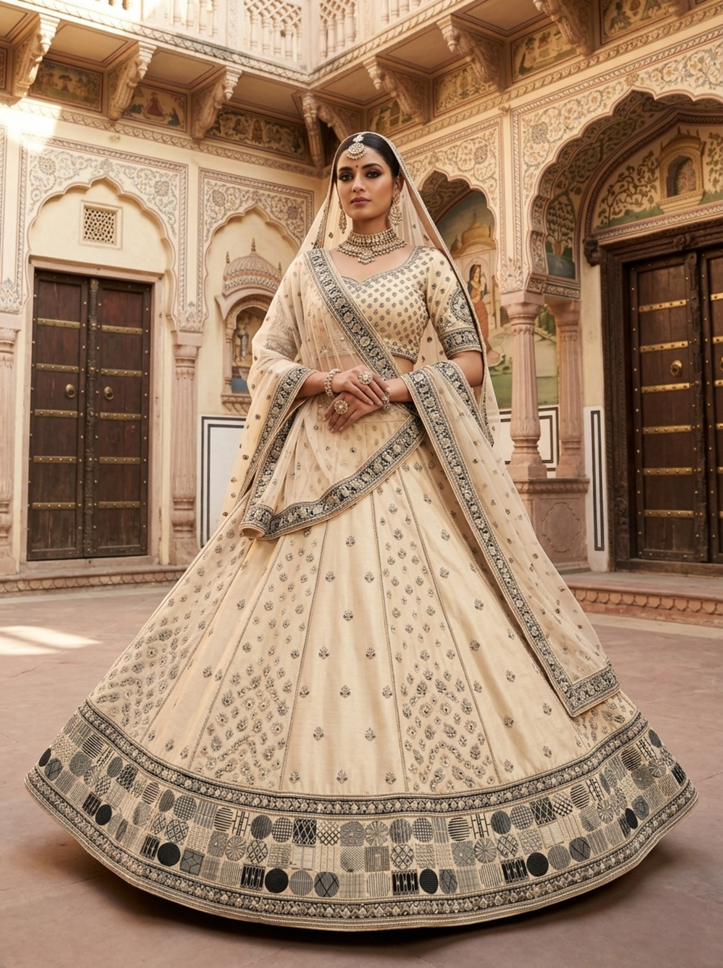 Formal embroidered Lehnga