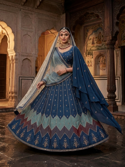 Formal embroidered Lehnga