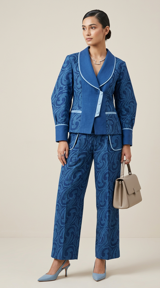 Customised indigo kurta set