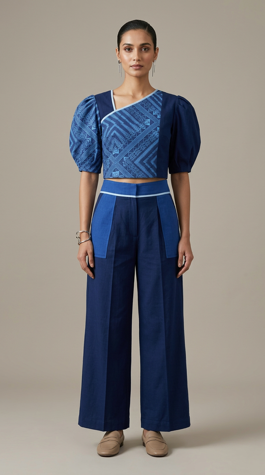Customised indigo kurta set