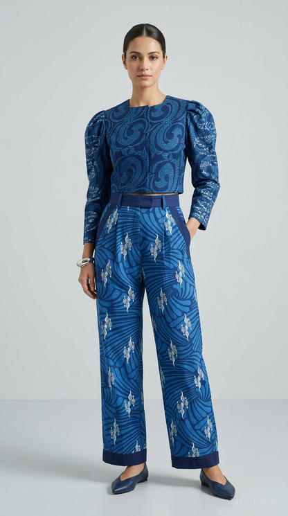 Customised indigo kurta set