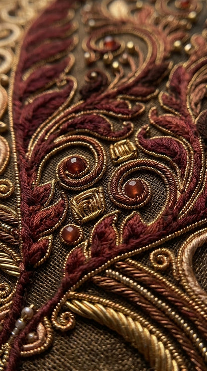 Formal Pure Silk embroidered Saree
