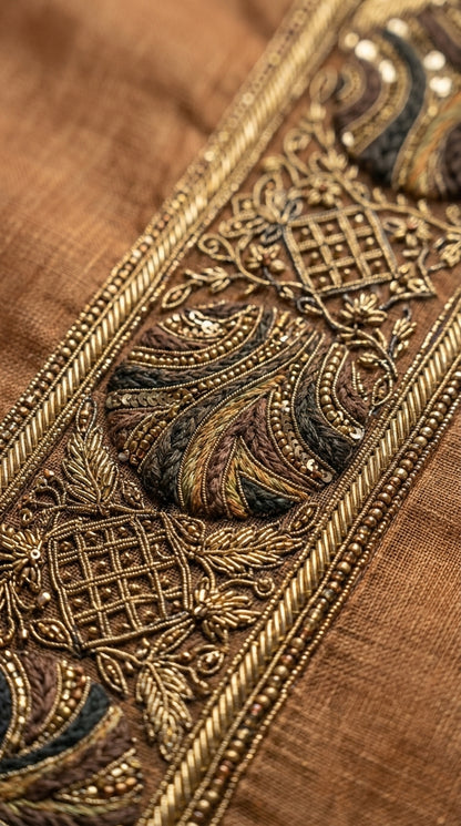 Formal Pure Silk embroidered Saree