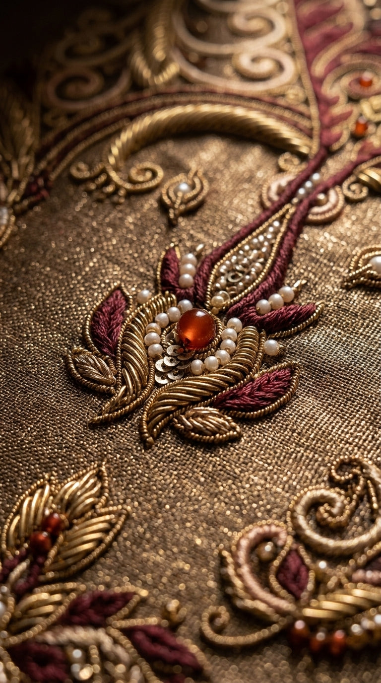 Formal Pure Silk embroidered Saree