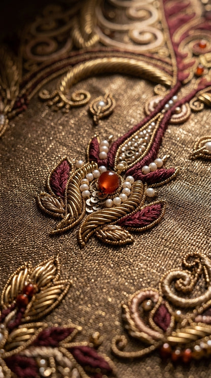 Formal Pure Silk embroidered Saree